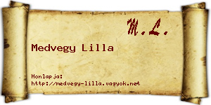 Medvegy Lilla névjegykártya